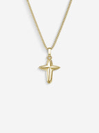 MATERIAL: PRATA BANHADA A OURO | Colar Star Cross em Prata 925 banhada a Ouro 18k