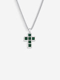 Stone Cross em Prata 925 com crisoprásio