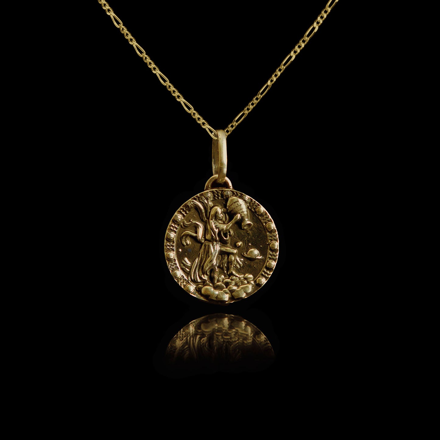 Colar de Prata Aquarius Banhado a Ouro