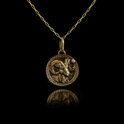 Colar de Prata Aries Banhado a Ouro