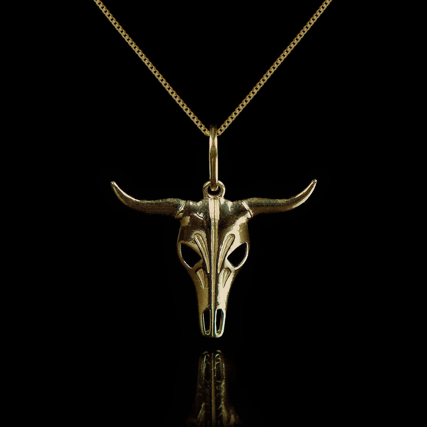 Colar de Prata Bull Banhado a Ouro