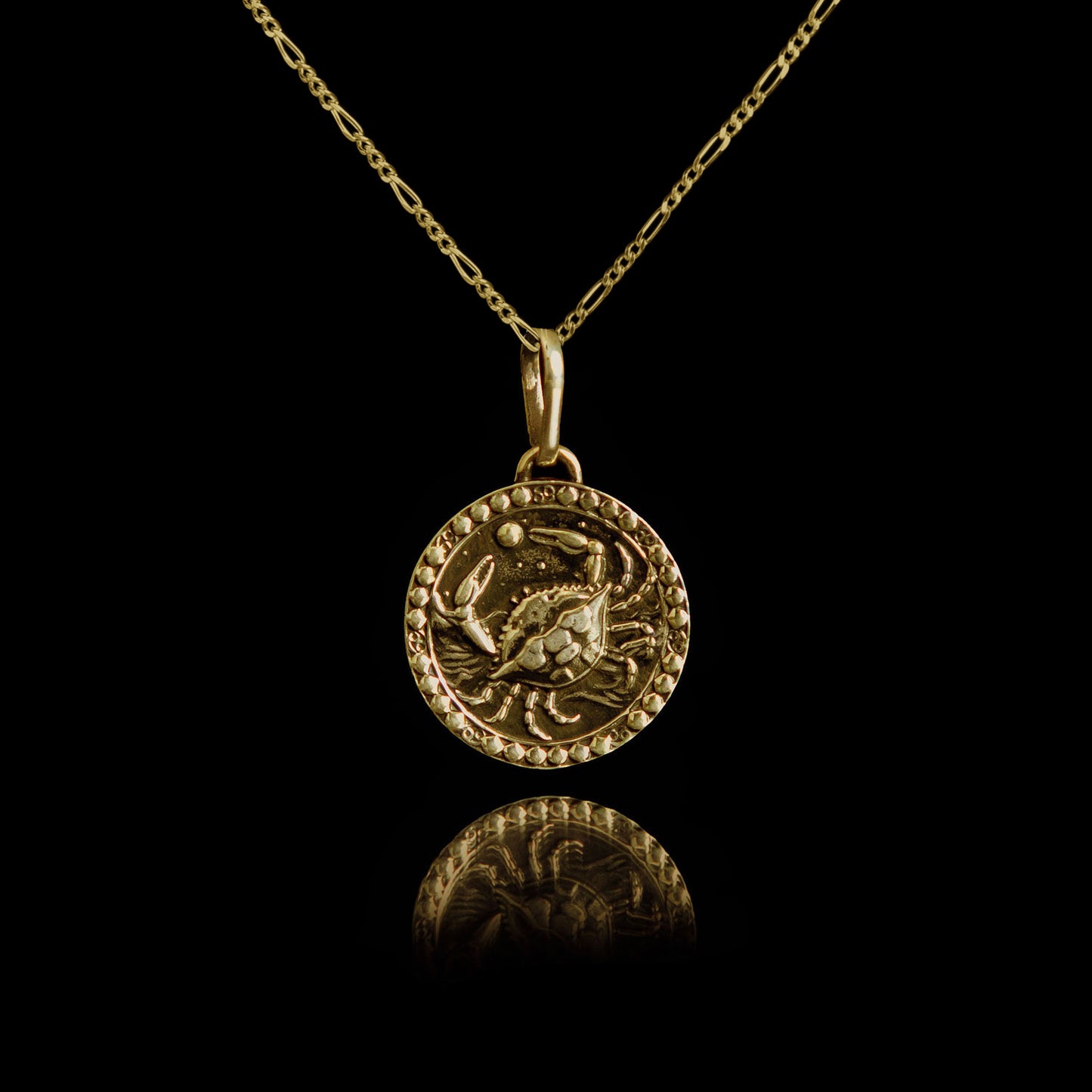 Colar de Prata Cancer Banhado a Ouro