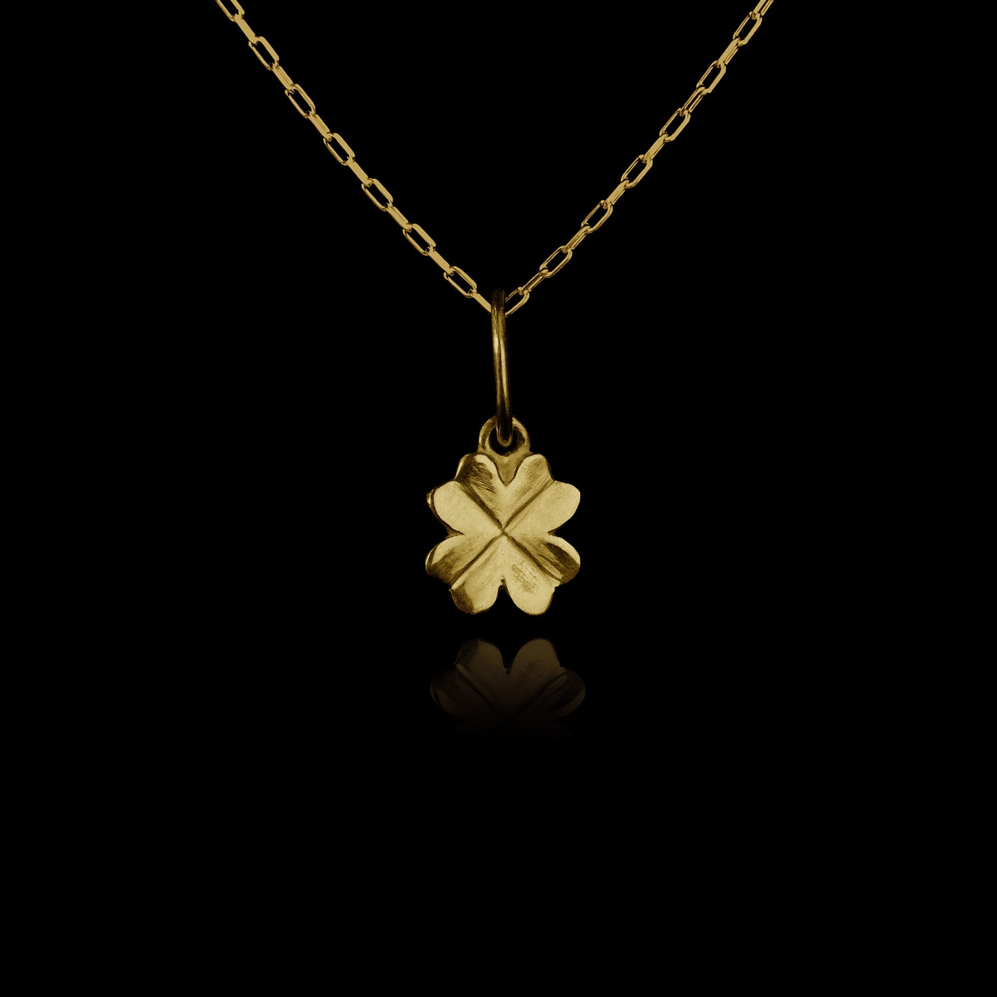 Colar de Prata Clover Mini Banhado a Ouro