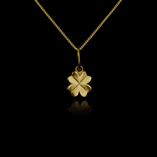 Colar de Prata Clover Mini Banhado a Ouro