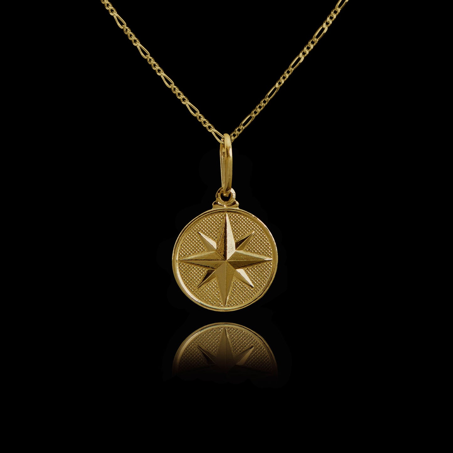Colar de Prata Compass Banhado a Ouro