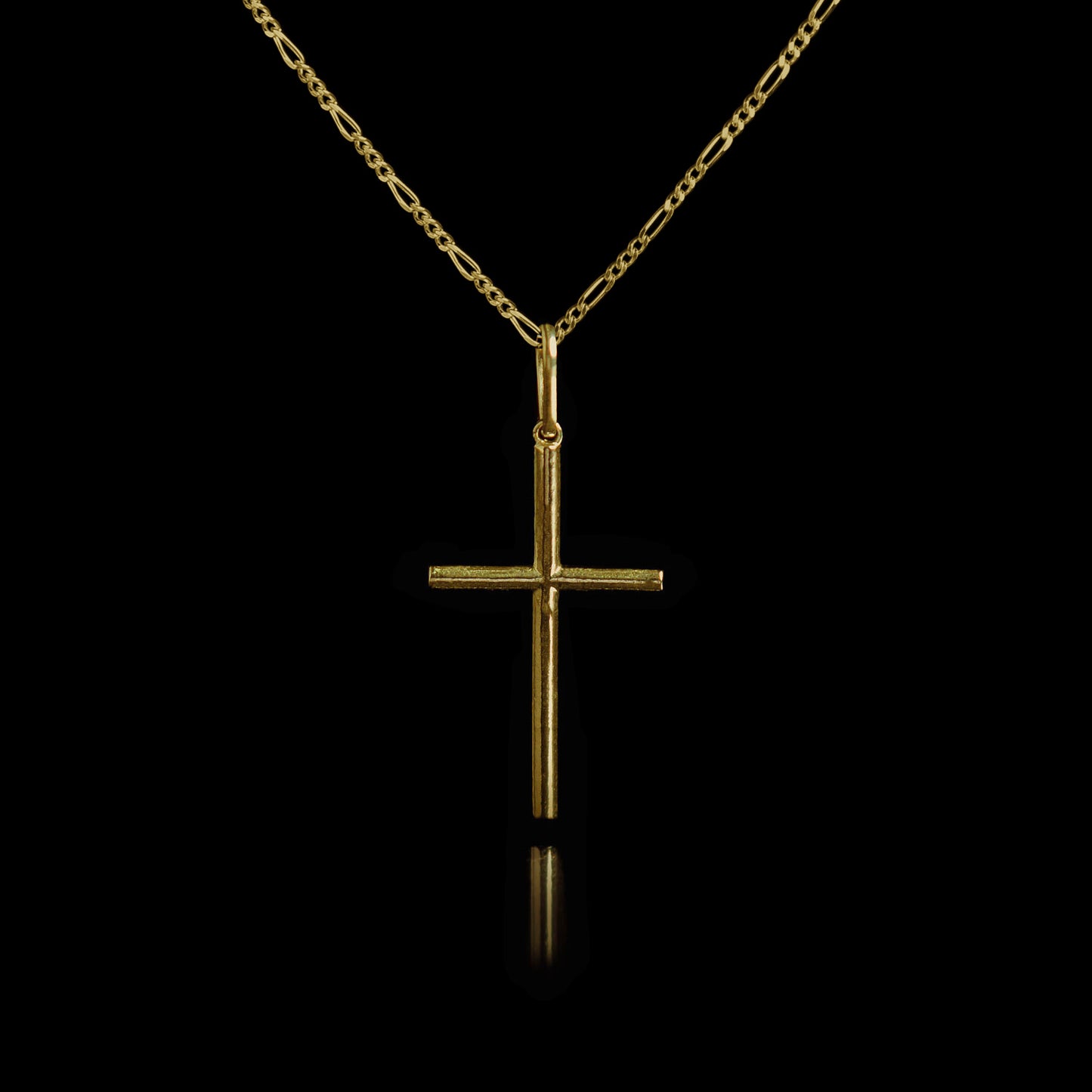 Colar de Prata Cross Medium Banhado a Ouro