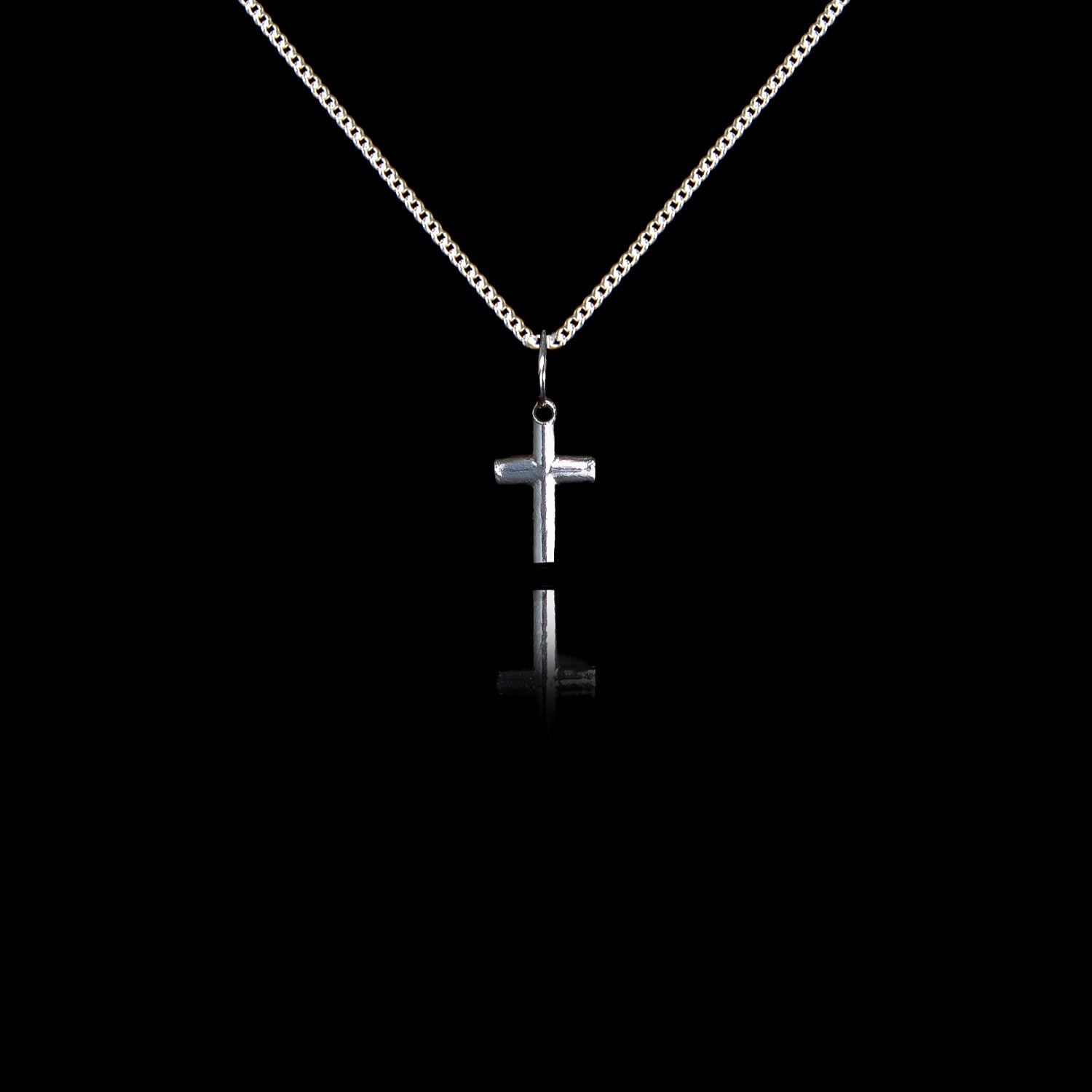 Colar de Prata Cross Mini Bold Grumet | Old Siller 2