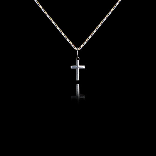 Colar de Prata Cross Mini Bold Grumet | Old Siller 2
