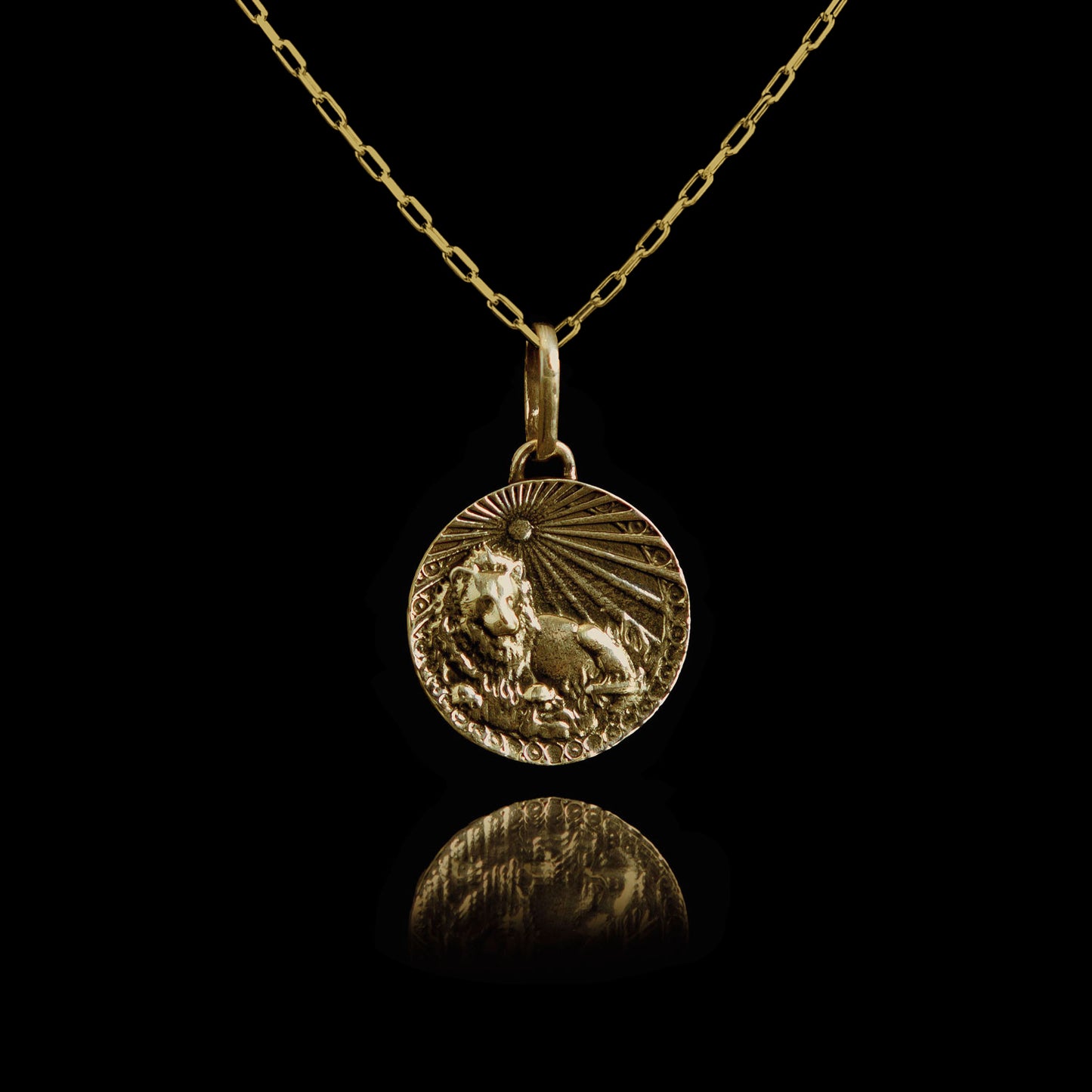 Colar de Prata Leo Banhado a Ouro