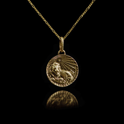 Colar de Prata Leo Banhado a Ouro