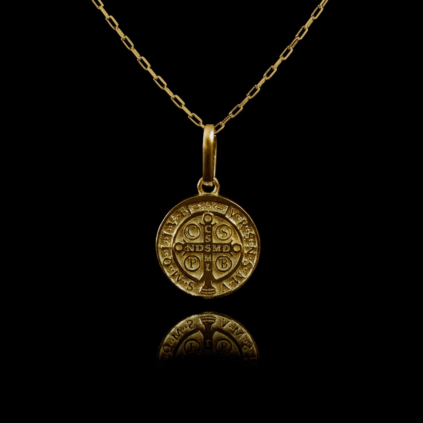 Colar de Prata Medal SB Banhado a Ouro