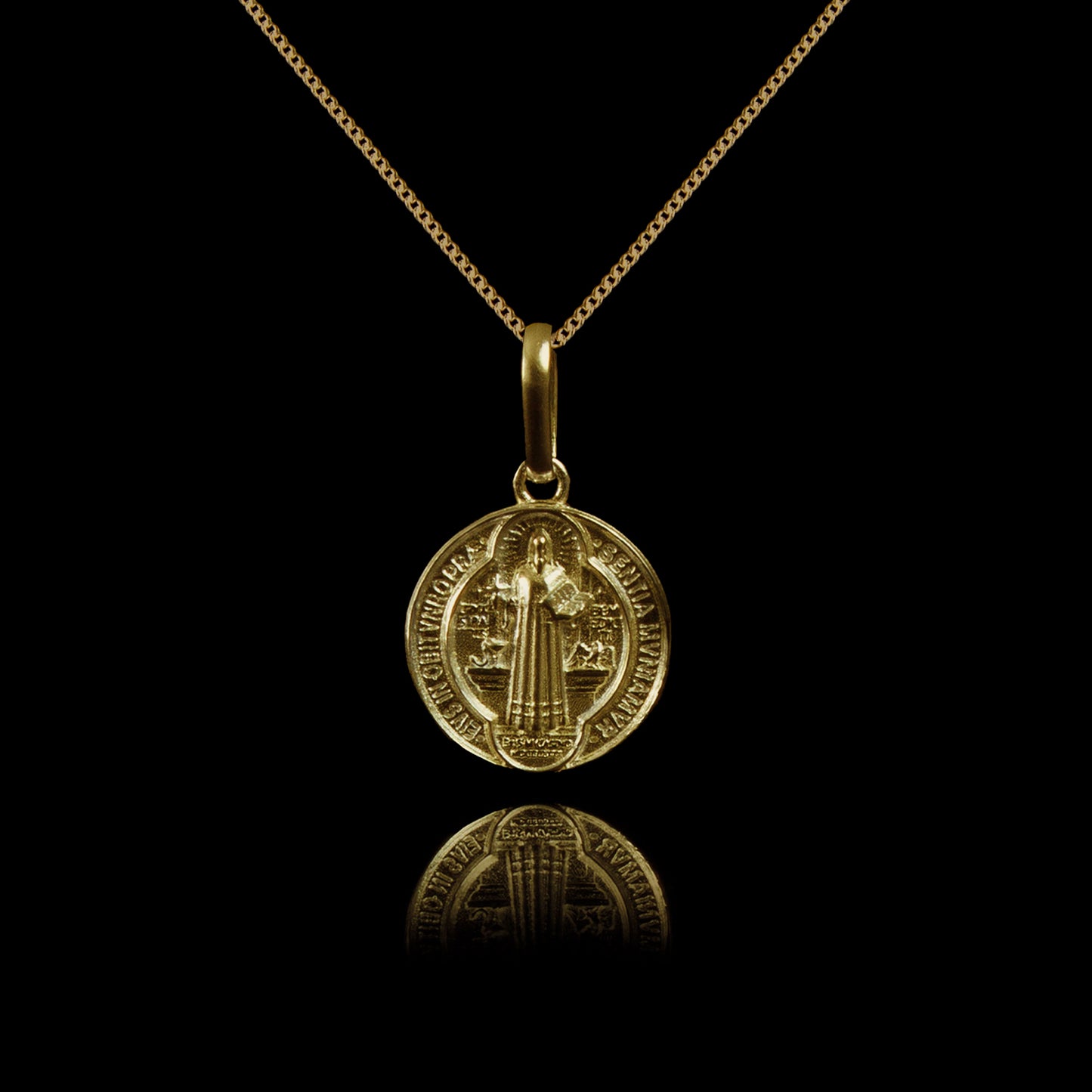 Colar de Prata Medal SB Banhado a Ouro