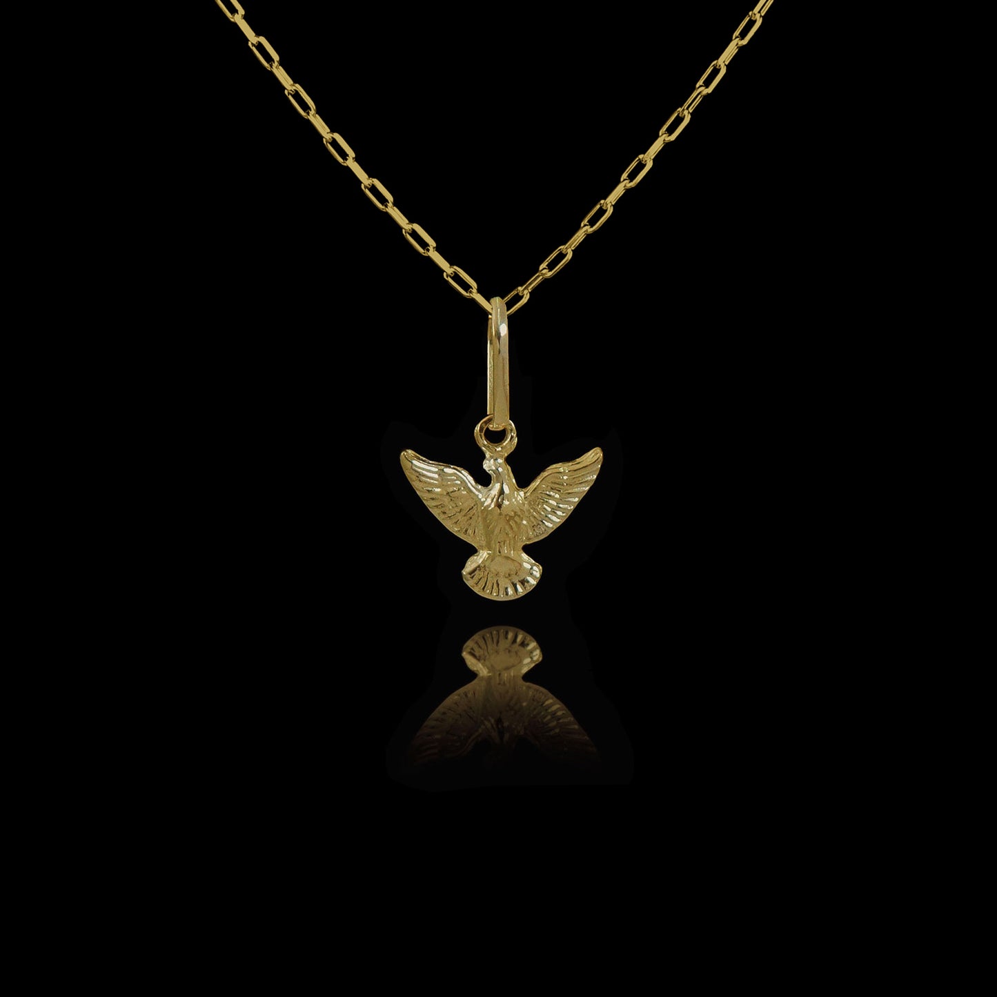 Colar de Prata Peace Small Banhado a Ouro