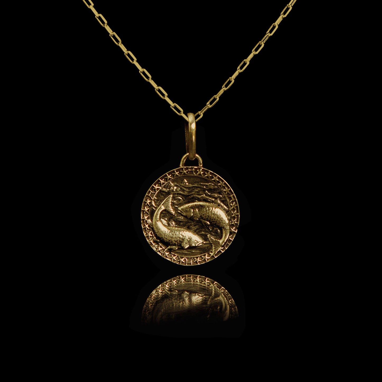 Colar de Prata Pisces Banhado a Ouro