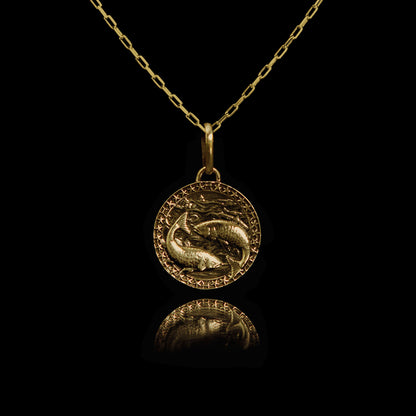 Colar de Prata Pisces Banhado a Ouro