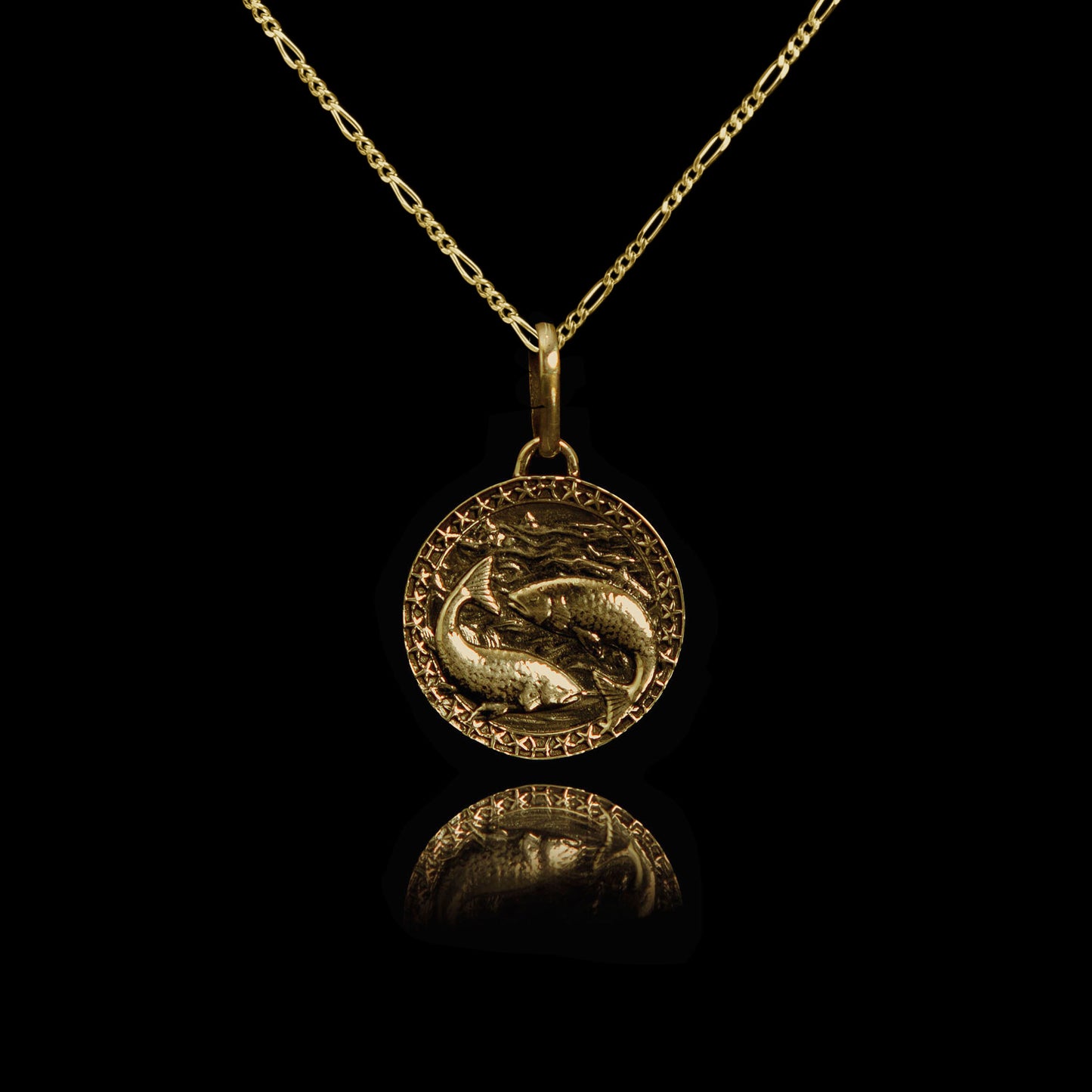 Colar de Prata Pisces Banhado a Ouro
