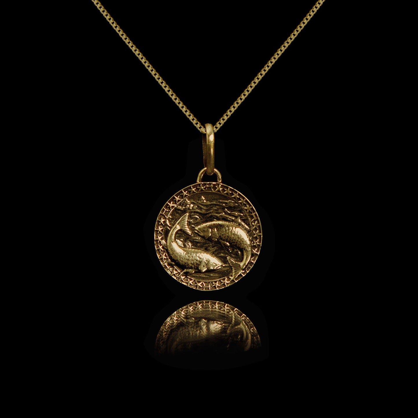 Colar de Prata Pisces Banhado a Ouro