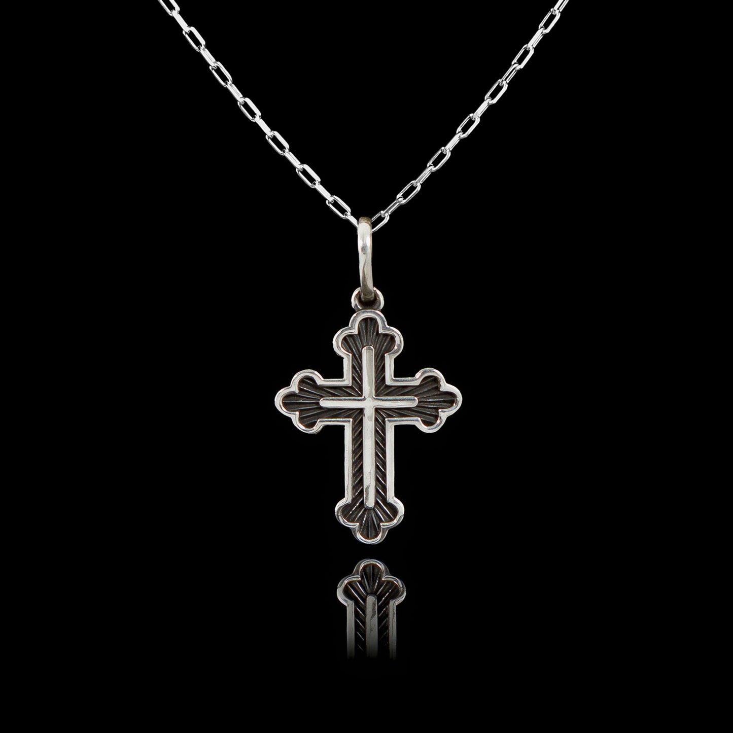 Colar de Prata Russian Cross
