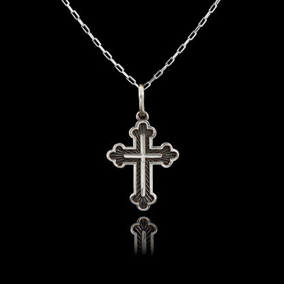 Colar de Prata Russian Cross