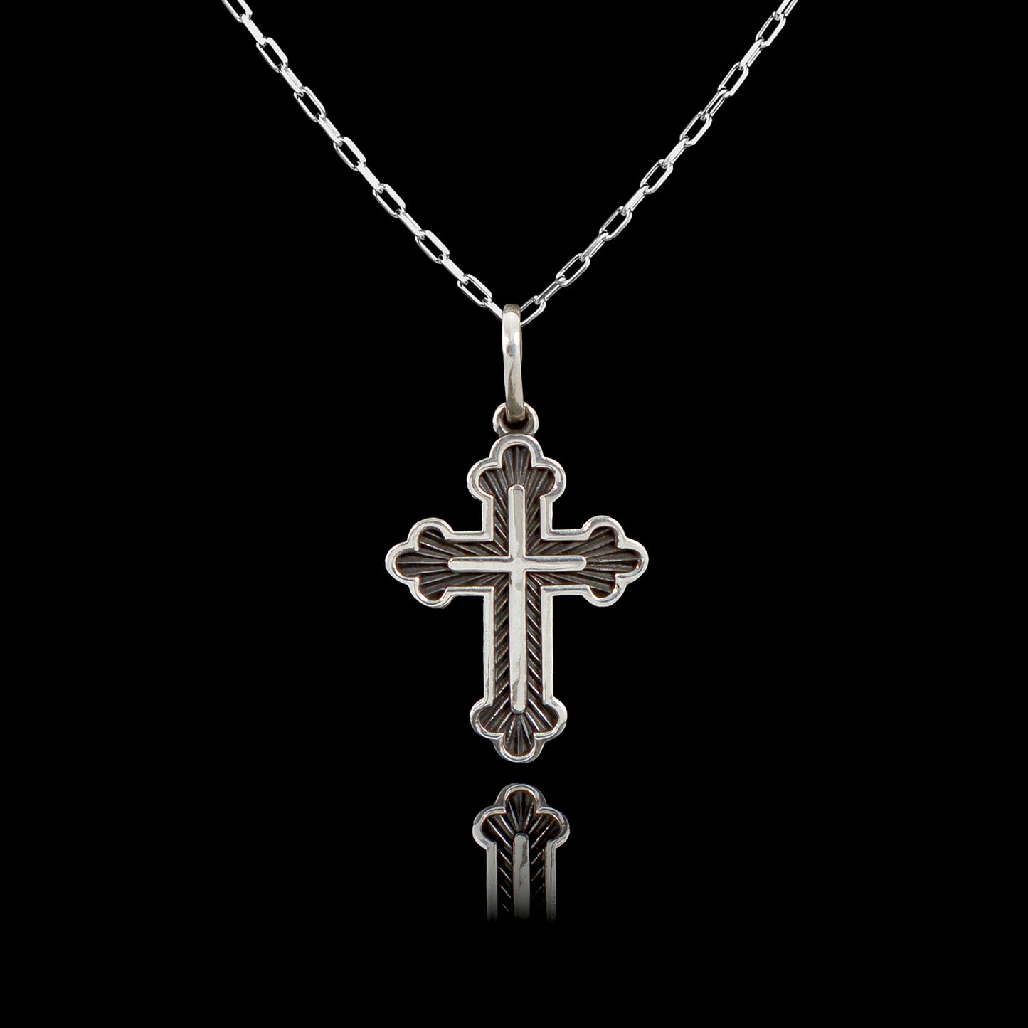 Colar de Prata Russian Cross