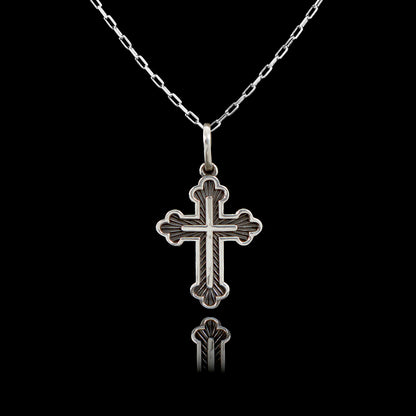 Colar de Prata Russian Cross