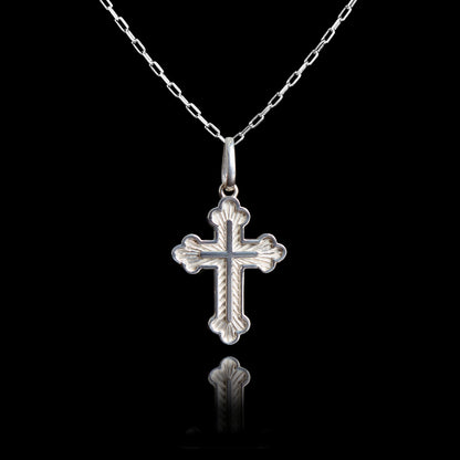 Colar de Prata Russian Cross