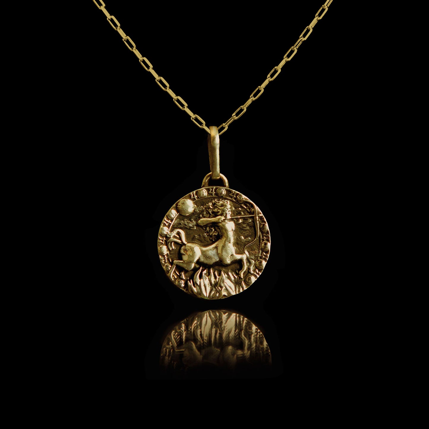 Colar de Prata Sagittarius Banhado a Ouro