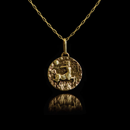 Colar de Prata Sagittarius Banhado a Ouro
