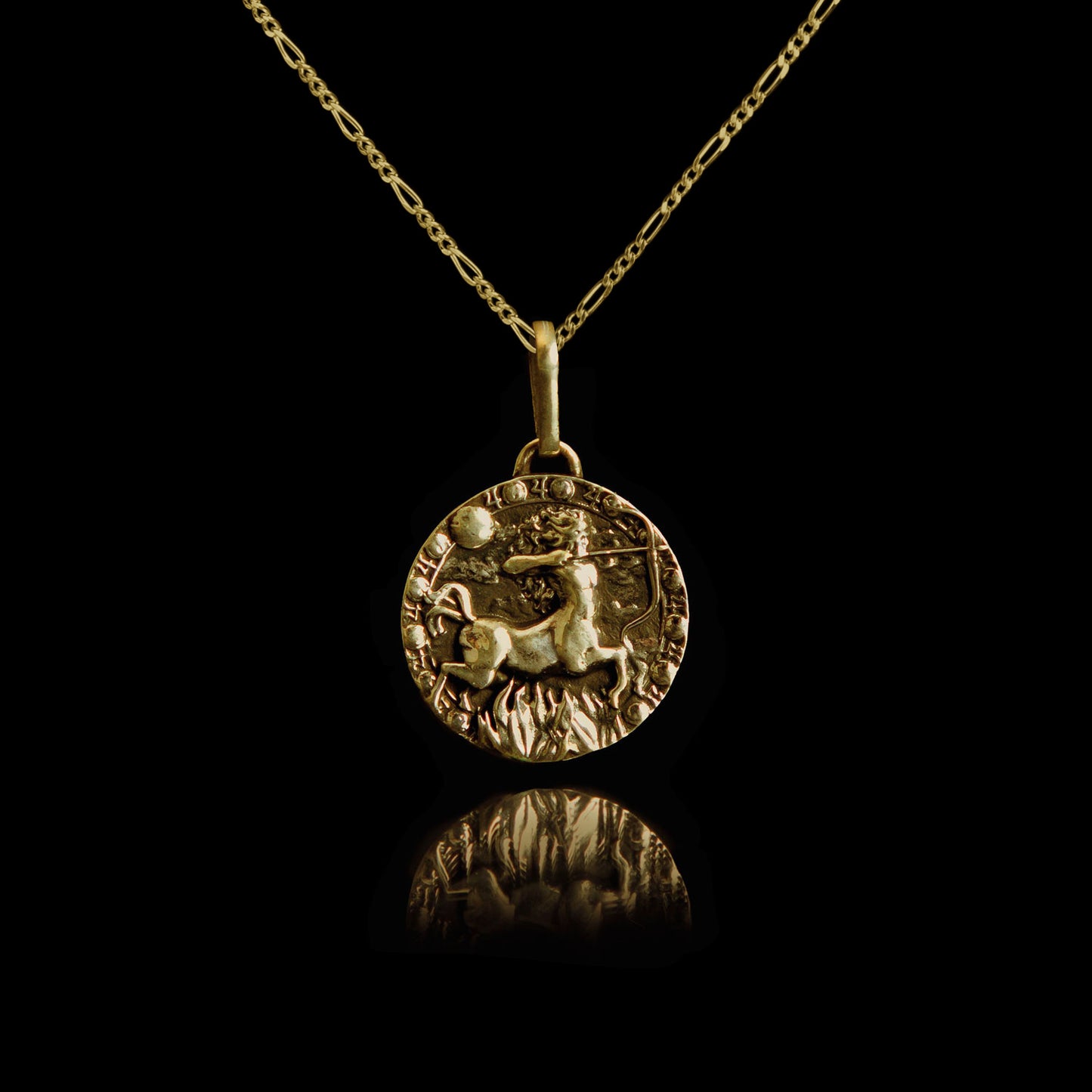 Colar de Prata Sagittarius Banhado a Ouro