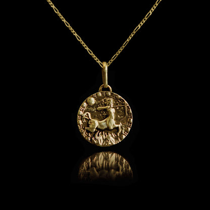 Colar de Prata Sagittarius Banhado a Ouro