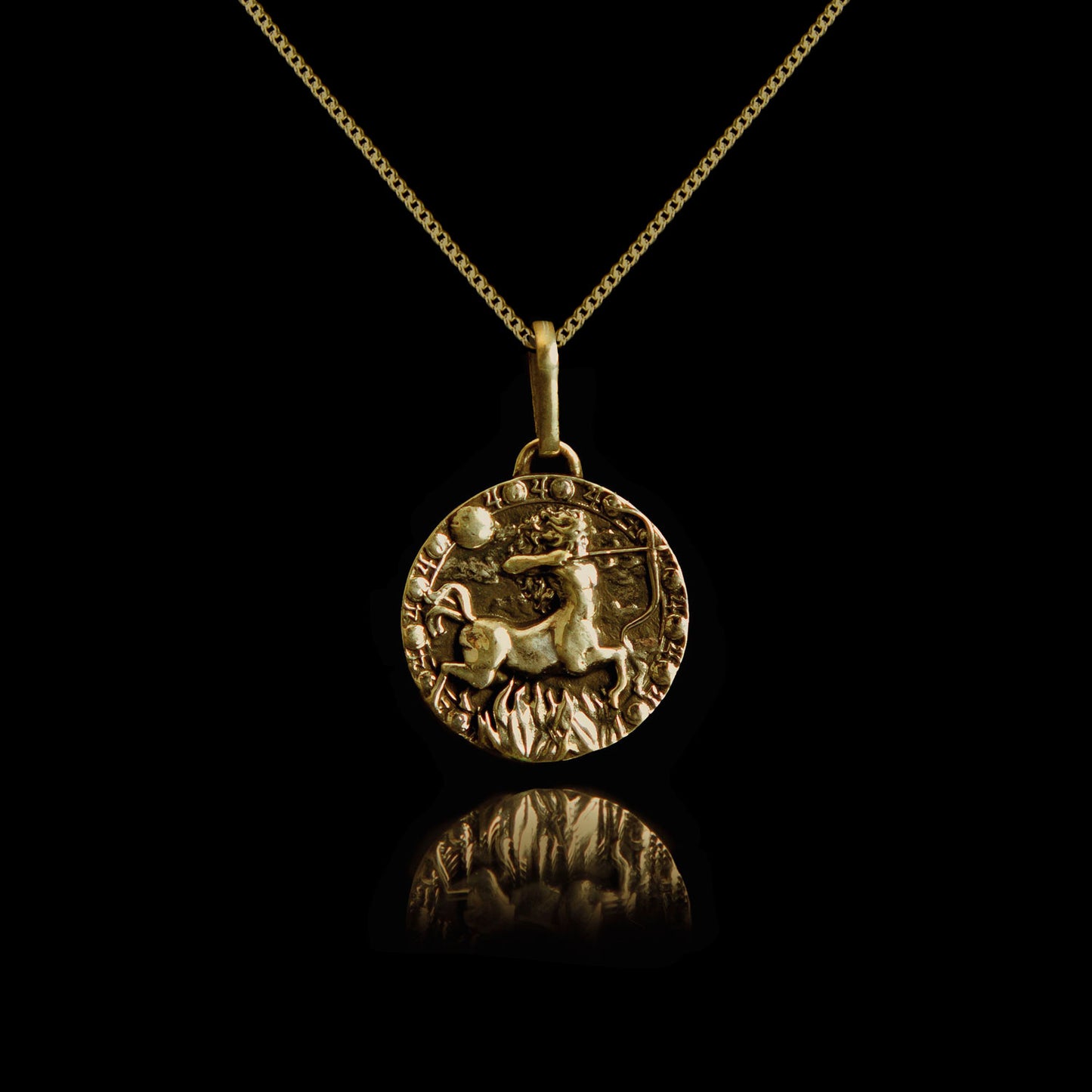 Colar de Prata Sagittarius Banhado a Ouro