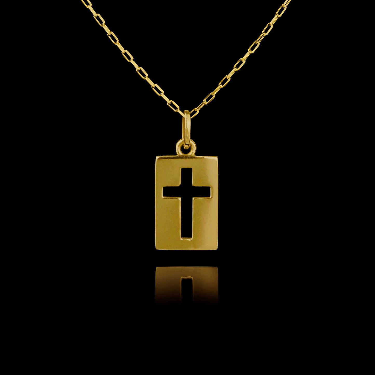 Colar de Prata Shield II Banhado a Ouro