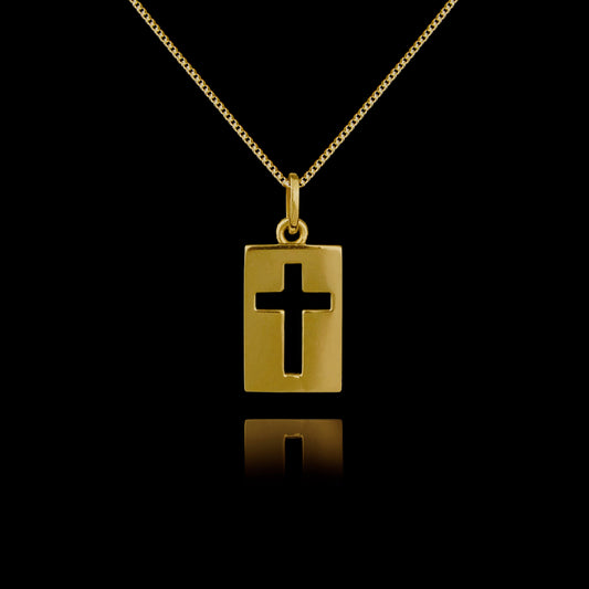 Colar de Prata Shield II Banhado a Ouro