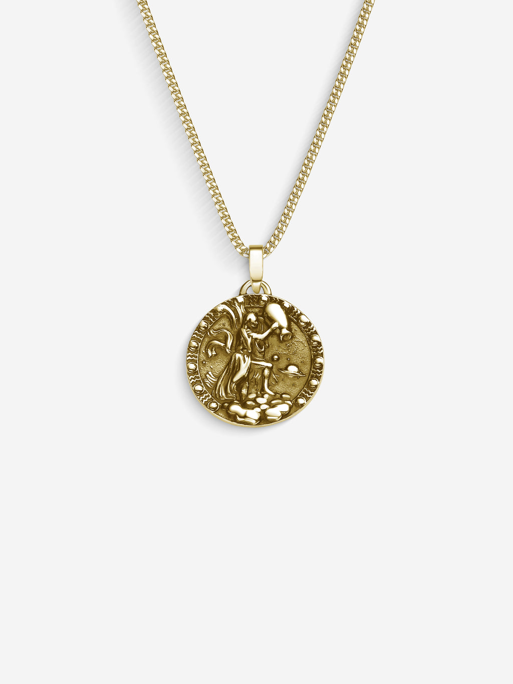 MATERIAL: PRATA BANHADA A OURO | Colar Aquarius em Prata 925 banhada a Ouro 18k