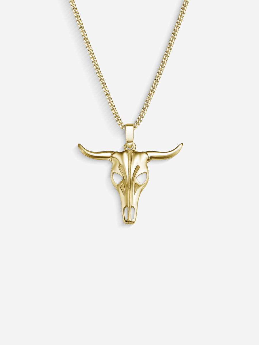 MATERIAL: PRATA BANHADA A OURO | Colar Bull em Prata 925 banhada a Ouro 18k
