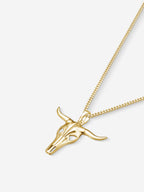 MATERIAL: PRATA BANHADA A OURO | Colar Bull em Prata 925 banhada a Ouro 18k