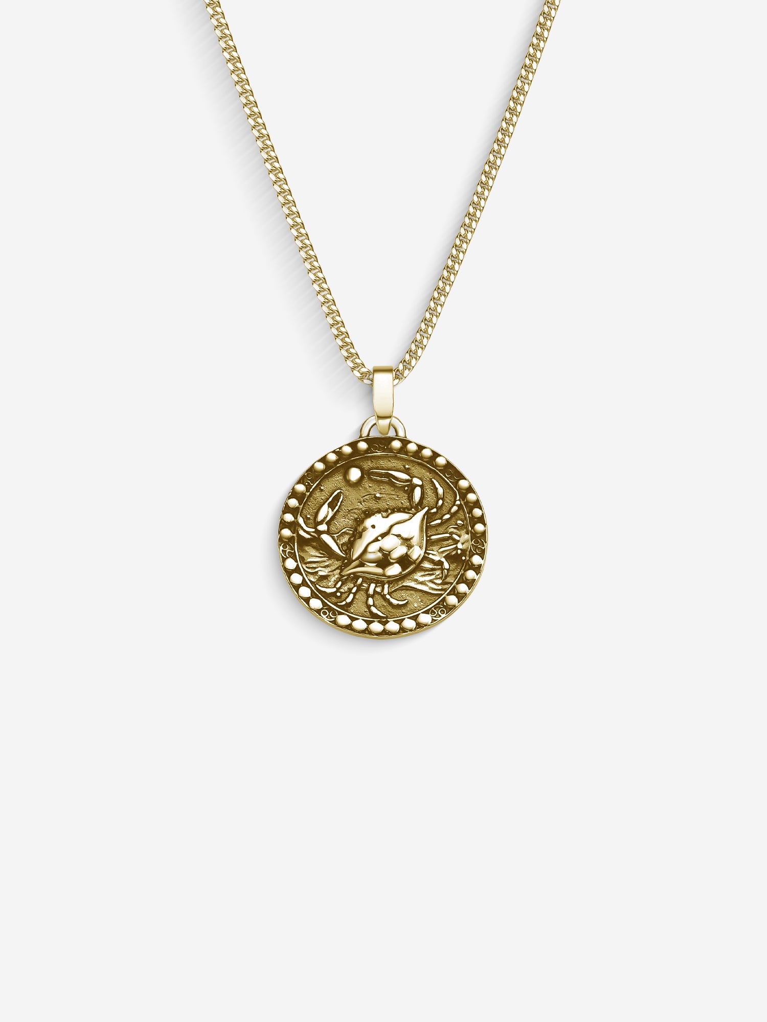 MATERIAL: PRATA BANHADA A OURO | Colar Cancer em Prata 925 banhada a Ouro 18k