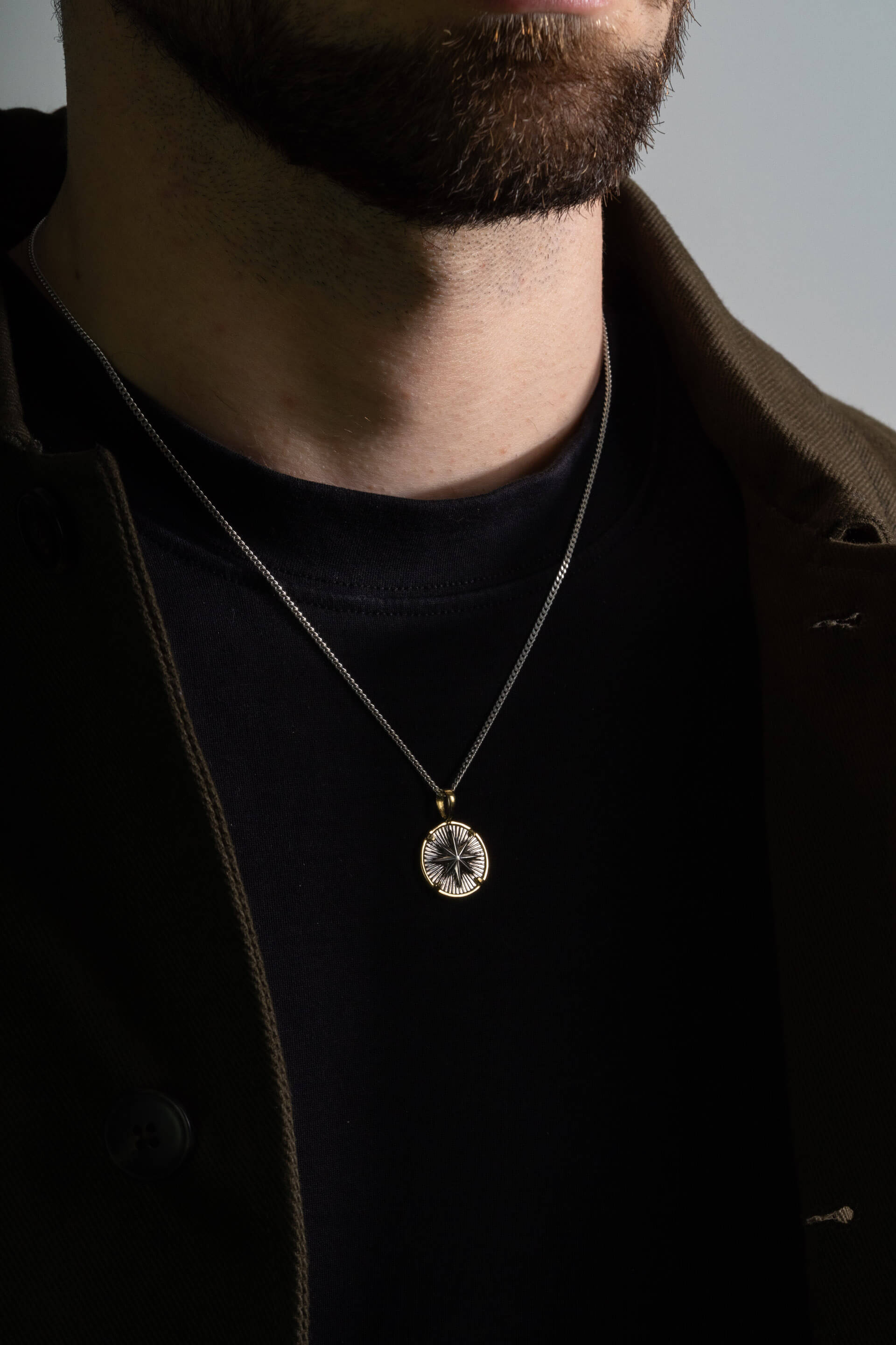 Colar Compass I — Prata & Ouro