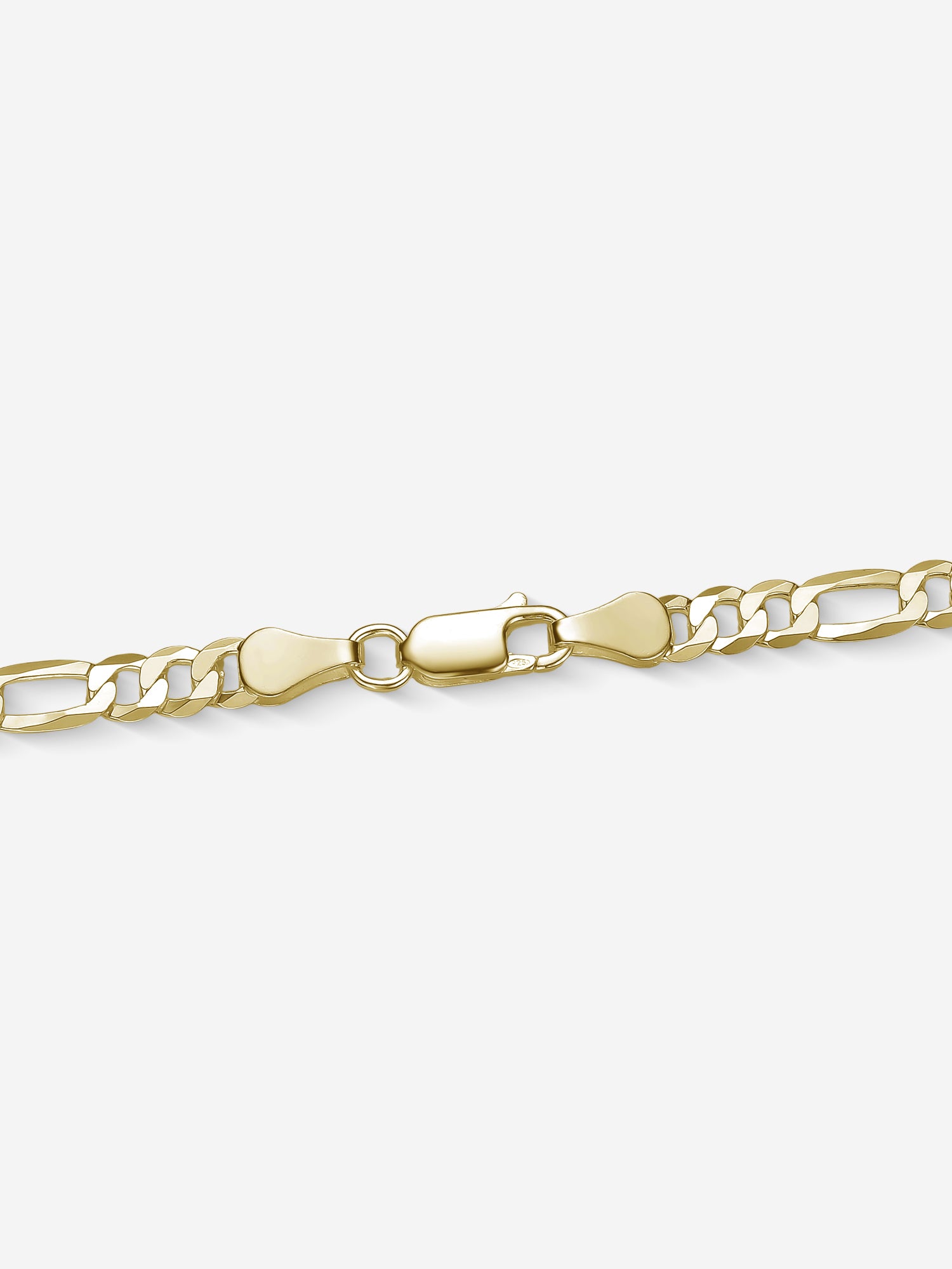 MATERIAL: PRATA BANHADA A OURO | Corrente Figaro Medium em Prata 925 banhada a Ouro 18k