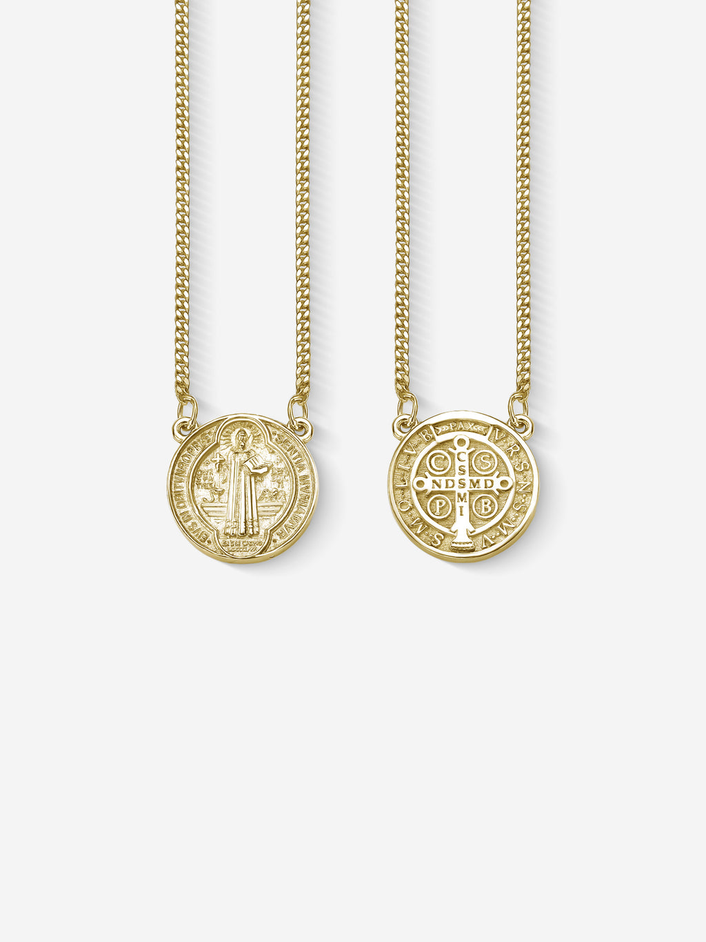 MATERIAL: PRATA BANHADA A OURO | Escapulário Medal SB em Prata 925 banhada a Ouro 18k