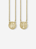MATERIAL: PRATA BANHADA A OURO | Escapulário Medal SB em Prata 925 banhada a Ouro 18k