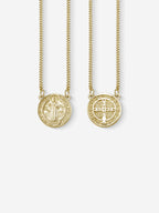 MATERIAL: PRATA BANHADA A OURO | Escapulário Medal SB em Prata 925 banhada a Ouro 18k