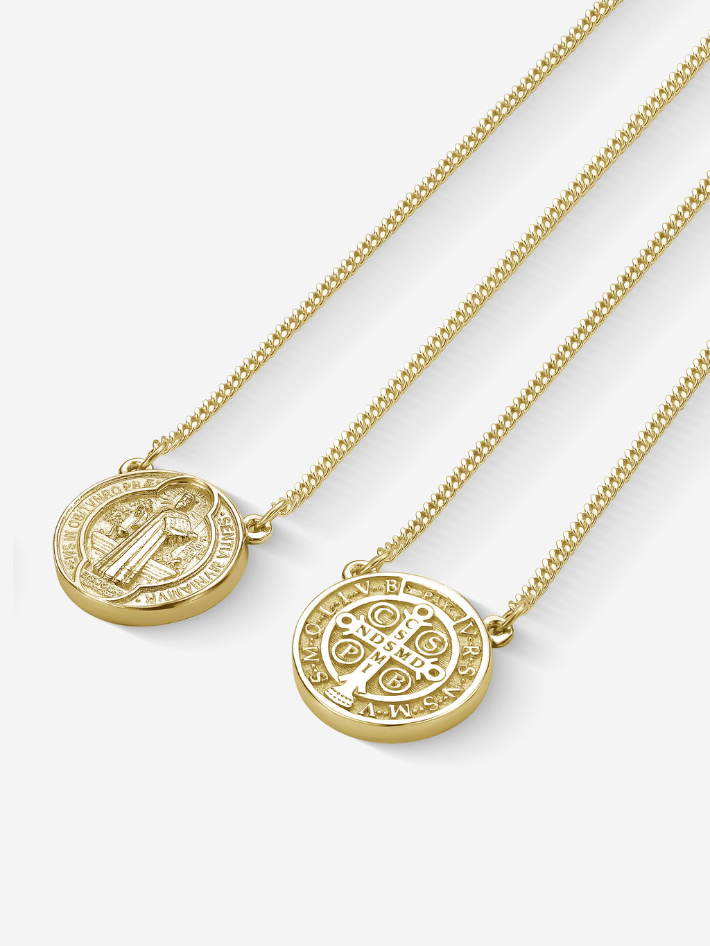MATERIAL: PRATA BANHADA A OURO | Escapulário Medal SB em Prata 925 banhada a Ouro 18k