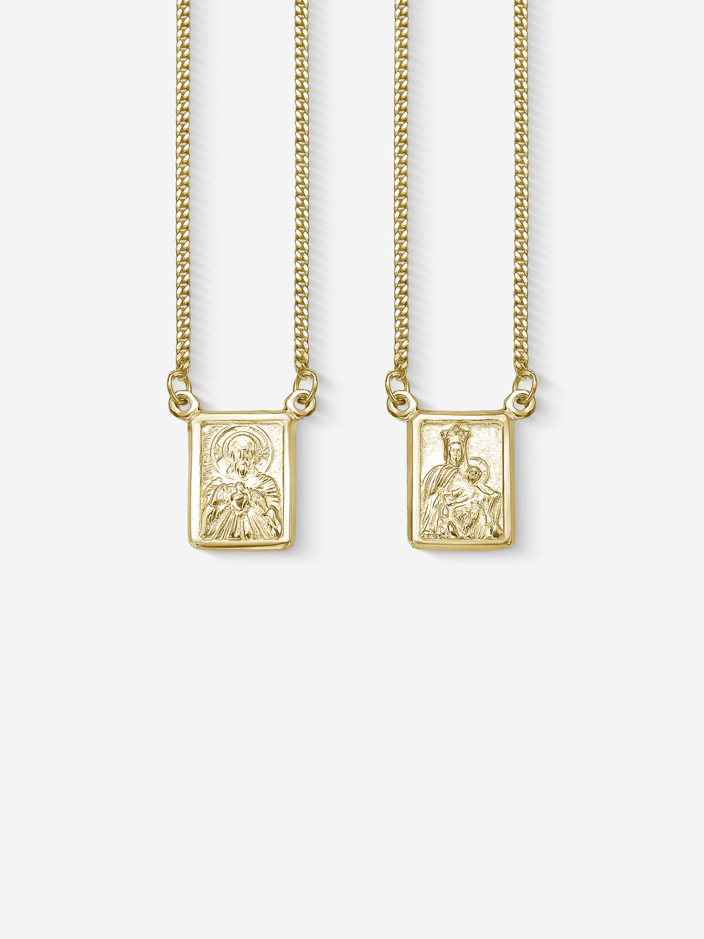 MATERIAL: PRATA BANHADA A OURO | Escapulário Standard em Prata 925 banhada a Ouro 18k