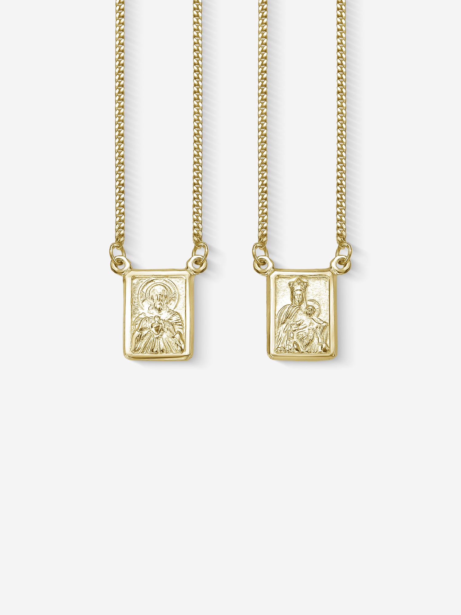 MATERIAL: PRATA BANHADA A OURO | Escapulário Standard em Prata 925 banhada a Ouro 18k