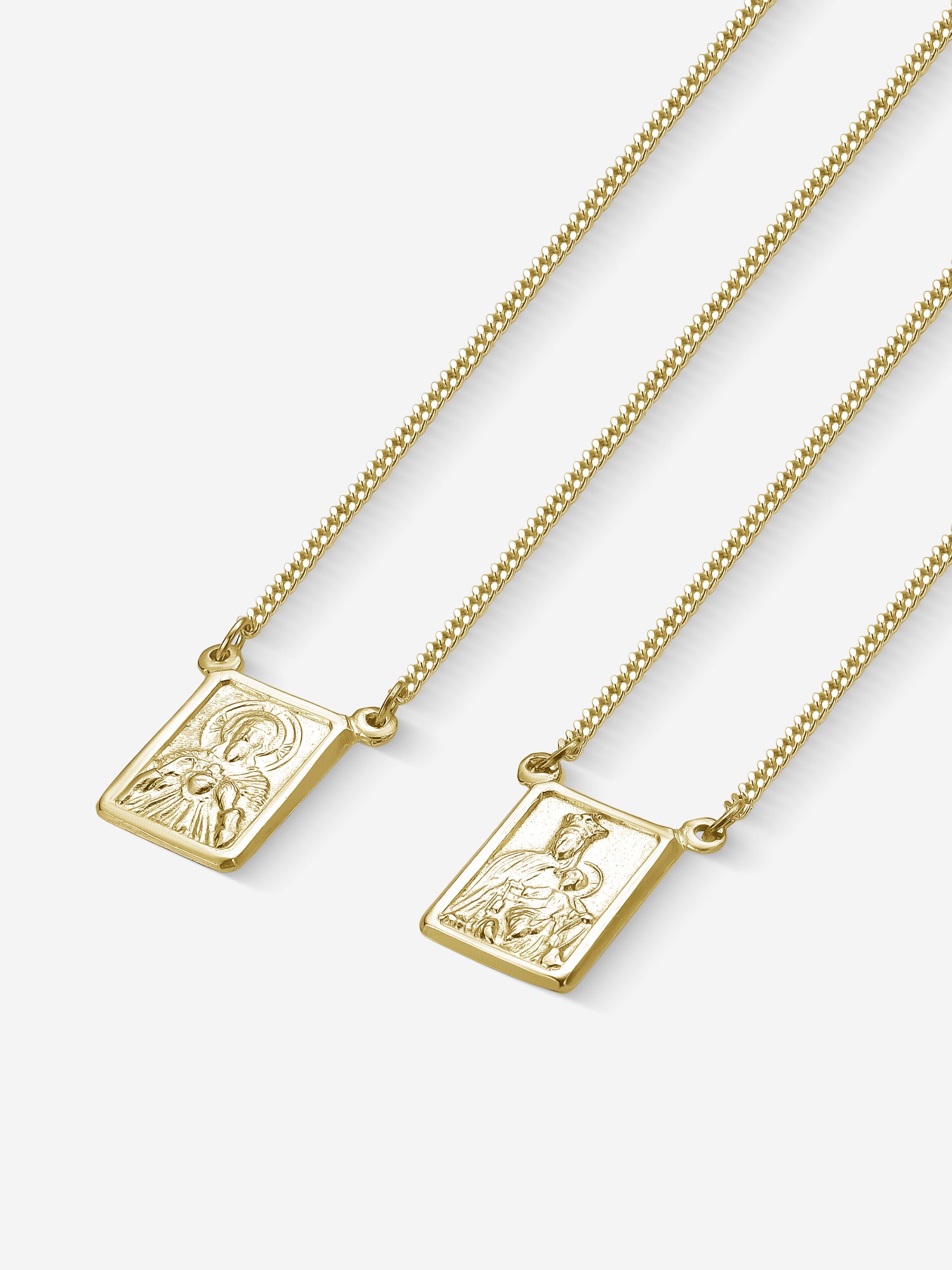 MATERIAL: PRATA BANHADA A OURO | Escapulário Standard em Prata 925 banhada a Ouro 18k