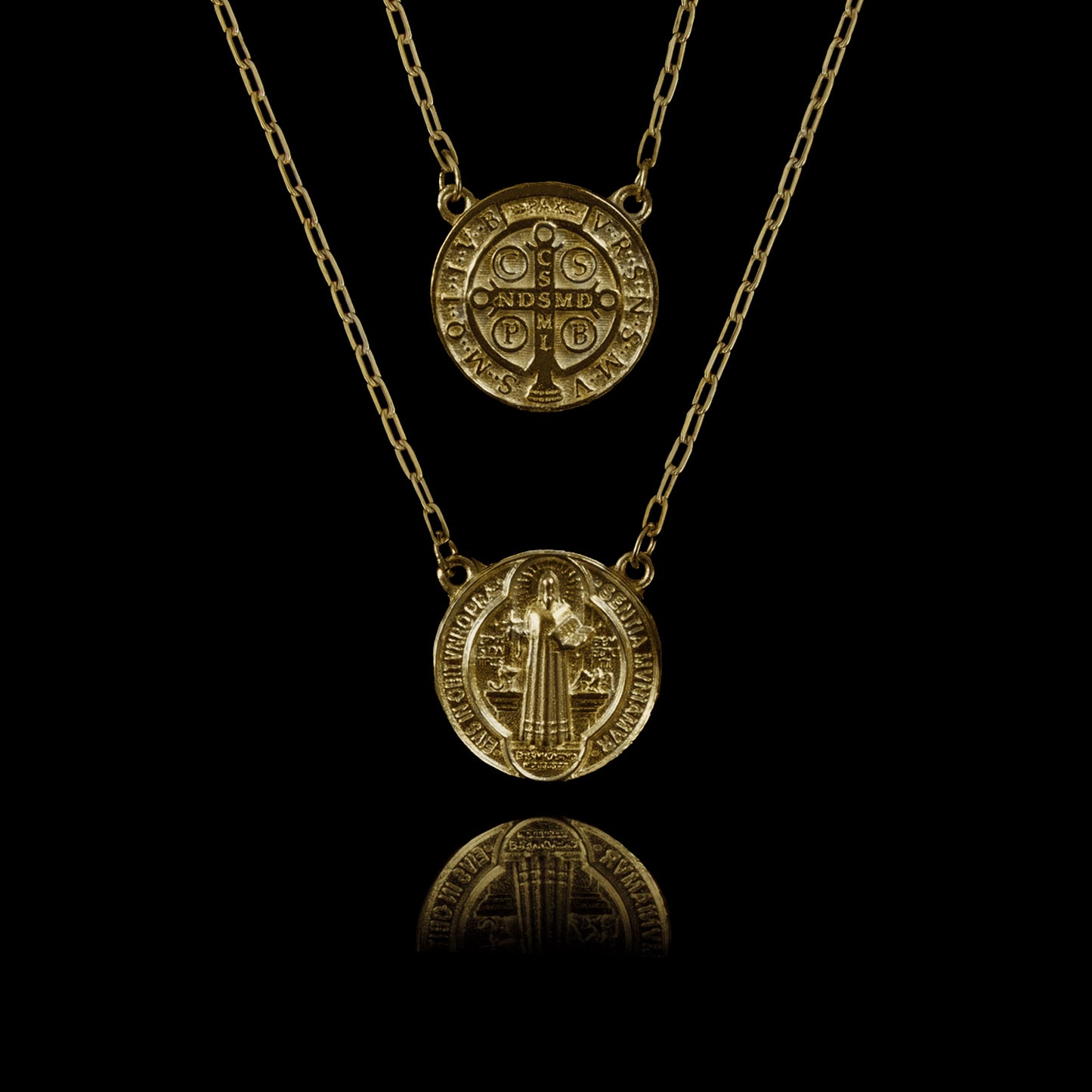 Escapulário de Prata Medal SB Banhado a Ouro