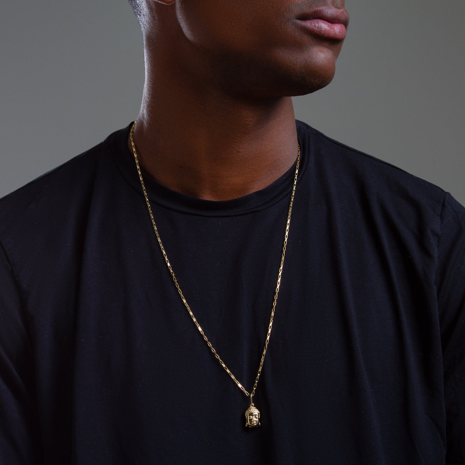 MATERIAL: PRATA BANHADA A OURO | Colar Buddha em Prata 925 banhada a Ouro 18k