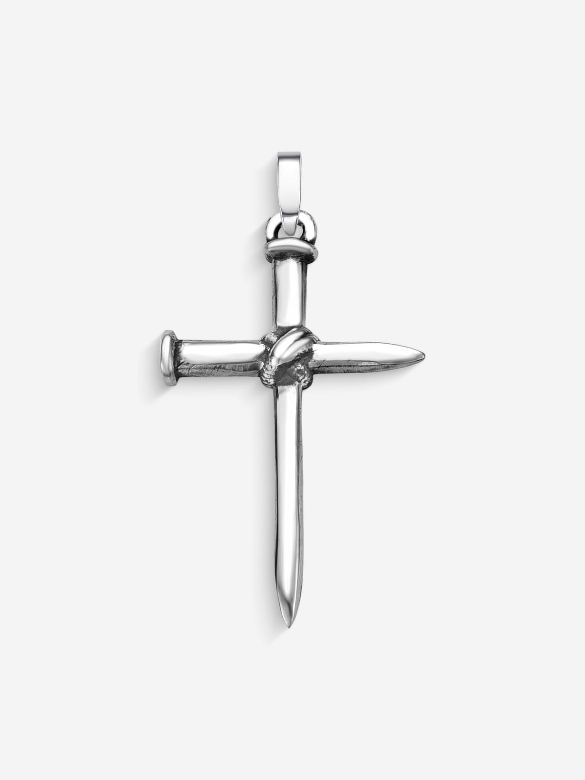 Pingente Nail Cross — Prata 925 Oxidada