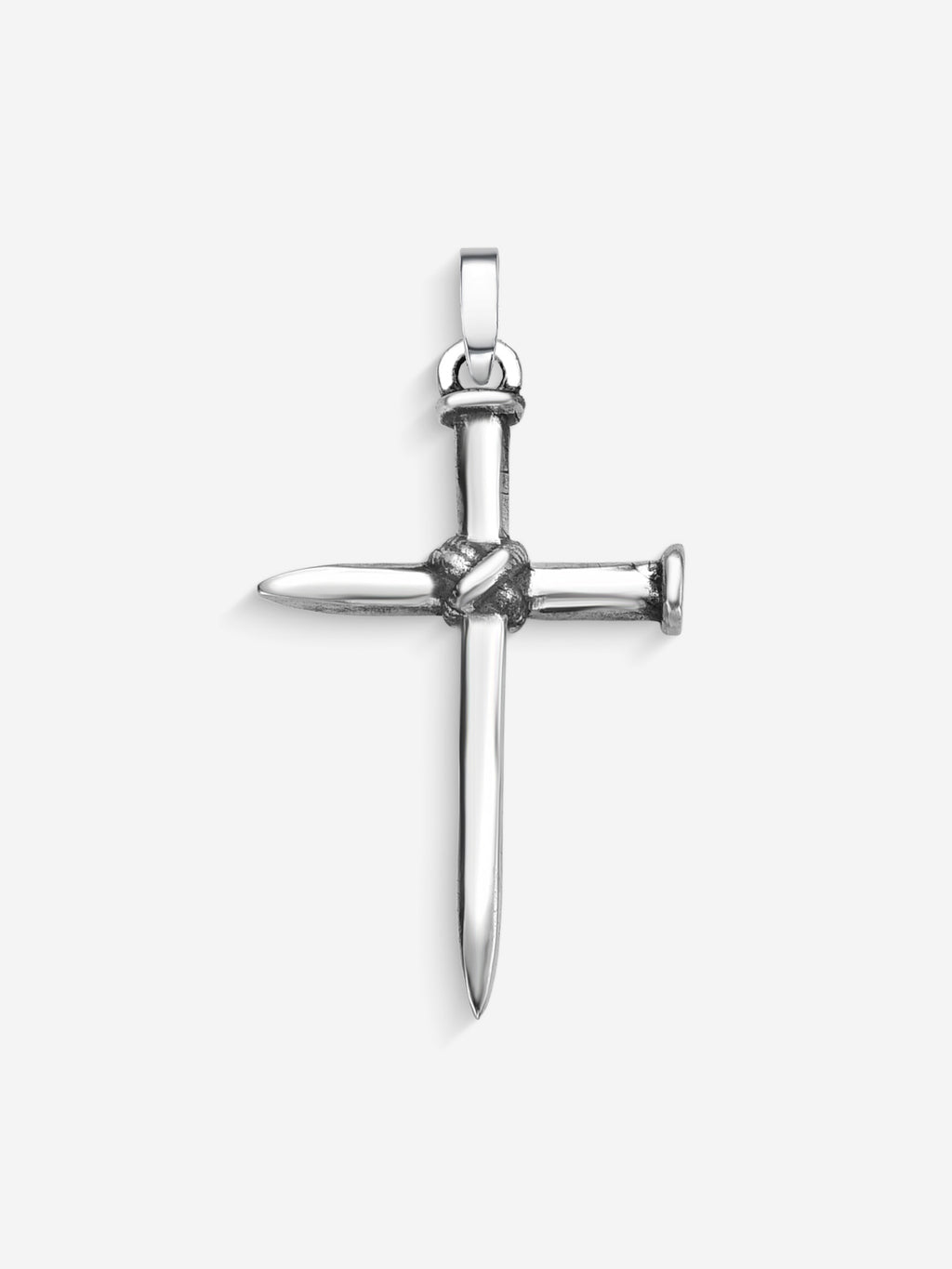 Pingente Nail Cross — Prata 925 Oxidada